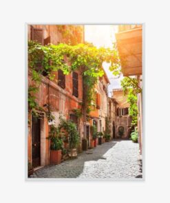 Poster Eine Stimmungsvolle Straße In Trastevere