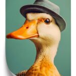 Poster Ente Mit Hut