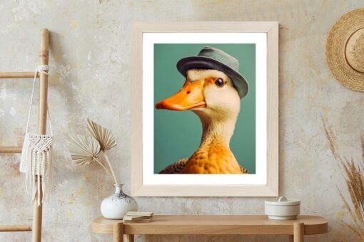 Poster Ente Mit Hut