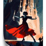 Poster Flamenco-Tänzerin In Barcelona