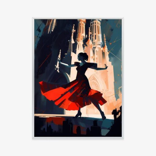 Poster Flamenco-Tänzerin In Barcelona