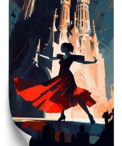 Poster Flamenco-Tänzerin In Barcelona