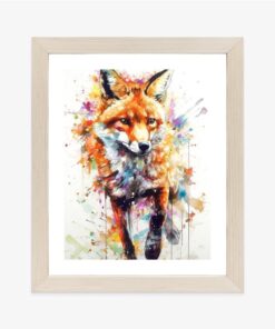 Poster Fuchs Auf Einem Farbenfrohen Gemälde