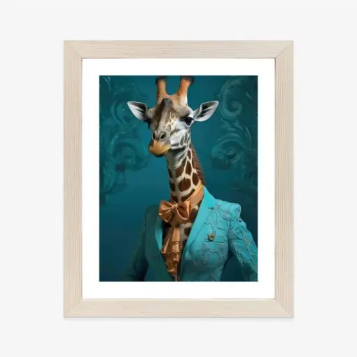 Poster Giraffe In Menschlicher Kleidung