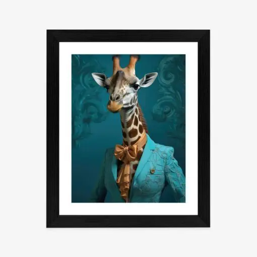 Poster Giraffe In Menschlicher Kleidung