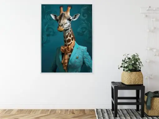 Poster Giraffe In Menschlicher Kleidung