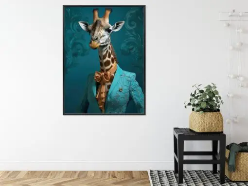 Poster Giraffe In Menschlicher Kleidung