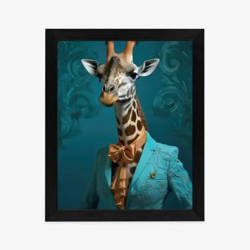 Poster Giraffe In Menschlicher Kleidung