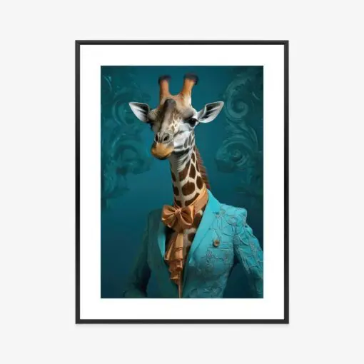 Poster Giraffe In Menschlicher Kleidung