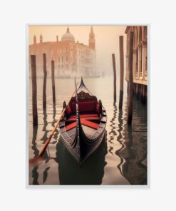 Poster Gondel Vor Dem Hintergrund Der Venezianischen Landschaft
