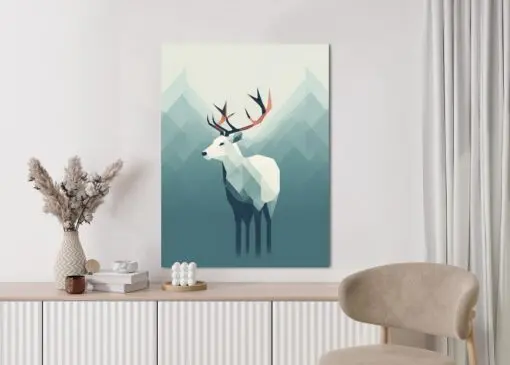 Poster Hirsch Im Skandinavischen Stil