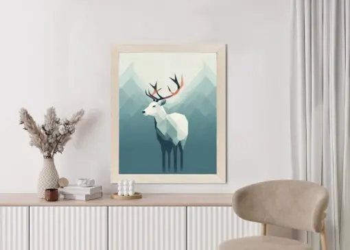 Poster Hirsch Im Skandinavischen Stil