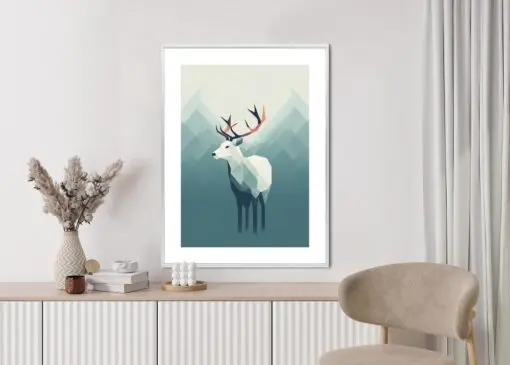 Poster Hirsch Im Skandinavischen Stil