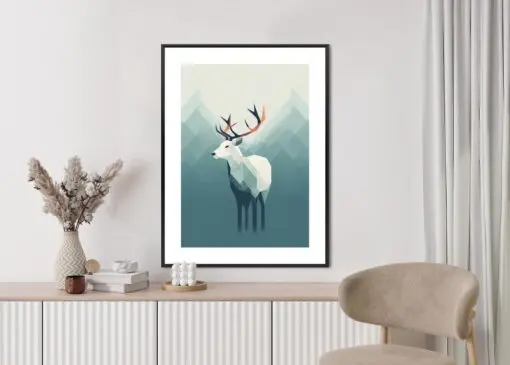 Poster Hirsch Im Skandinavischen Stil