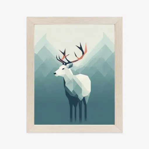 Poster Hirsch Im Skandinavischen Stil