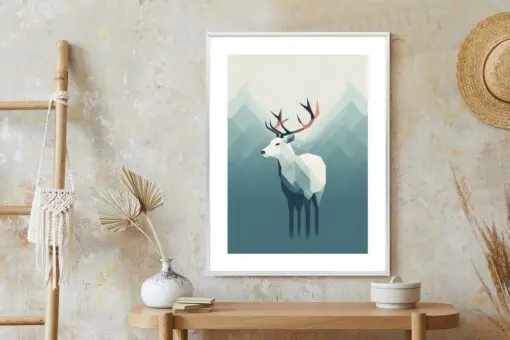 Poster Hirsch Im Skandinavischen Stil