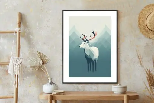 Poster Hirsch Im Skandinavischen Stil