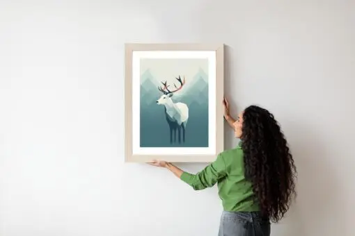 Poster Hirsch Im Skandinavischen Stil