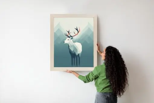 Poster Hirsch Im Skandinavischen Stil