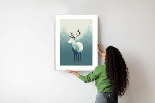 Poster Hirsch Im Skandinavischen Stil