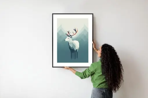 Poster Hirsch Im Skandinavischen Stil