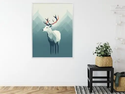 Poster Hirsch Im Skandinavischen Stil