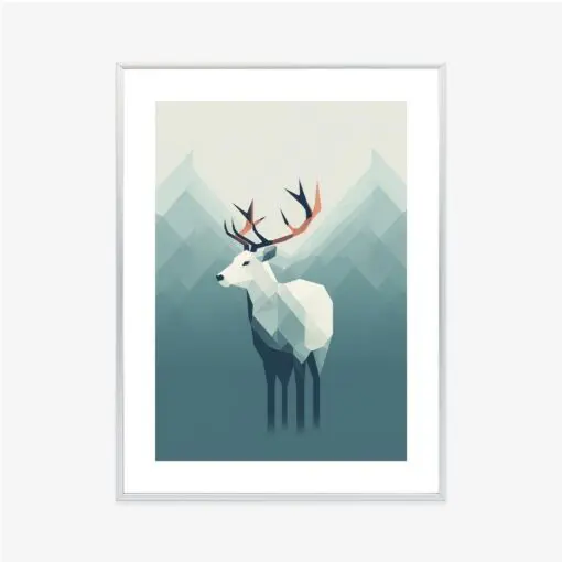 Poster Hirsch Im Skandinavischen Stil