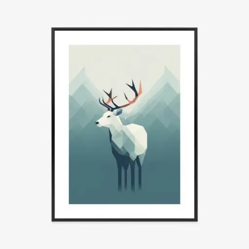 Poster Hirsch Im Skandinavischen Stil