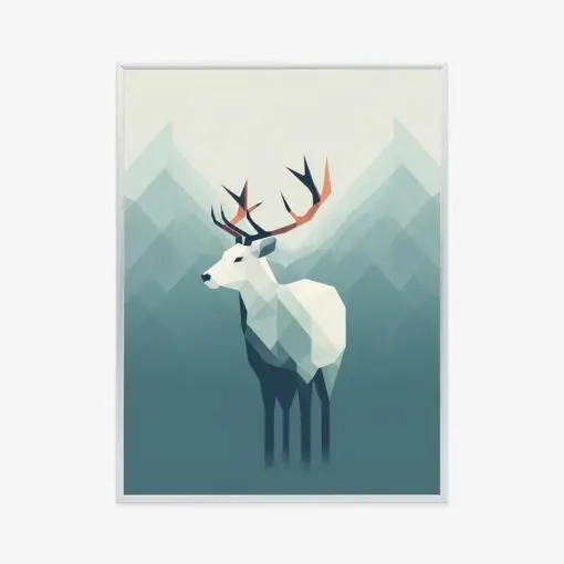 Poster Hirsch Im Skandinavischen Stil