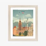 Poster Illustration Der Architektur In Der Hauptstadt Polens
