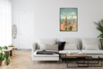 Poster Illustration Der Architektur In Der Hauptstadt Polens