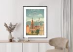 Poster Illustration Der Architektur In Der Hauptstadt Polens