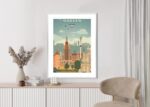 Poster Illustration Der Architektur In Der Hauptstadt Polens