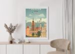 Poster Illustration Der Architektur In Der Hauptstadt Polens
