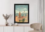 Poster Illustration Der Architektur In Der Hauptstadt Polens
