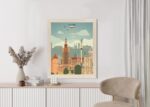 Poster Illustration Der Architektur In Der Hauptstadt Polens