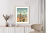Poster Illustration Der Architektur In Der Hauptstadt Polens