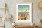 Poster Illustration Der Architektur In Der Hauptstadt Polens