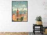 Poster Illustration Der Architektur In Der Hauptstadt Polens