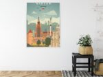 Poster Illustration Der Architektur In Der Hauptstadt Polens