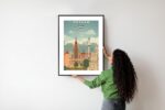Poster Illustration Der Architektur In Der Hauptstadt Polens