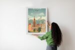 Poster Illustration Der Architektur In Der Hauptstadt Polens