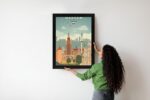 Poster Illustration Der Architektur In Der Hauptstadt Polens