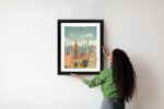 Poster Illustration Der Architektur In Der Hauptstadt Polens