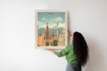 Poster Illustration Der Architektur In Der Hauptstadt Polens