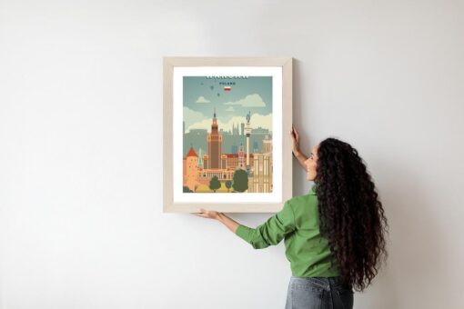 Poster Illustration Der Architektur In Der Hauptstadt Polens
