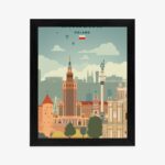 Poster Illustration Der Architektur In Der Hauptstadt Polens