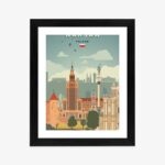 Poster Illustration Der Architektur In Der Hauptstadt Polens