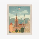 Poster Illustration Der Architektur In Der Hauptstadt Polens