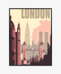Poster Illustration Im Londoner Retro-Stil